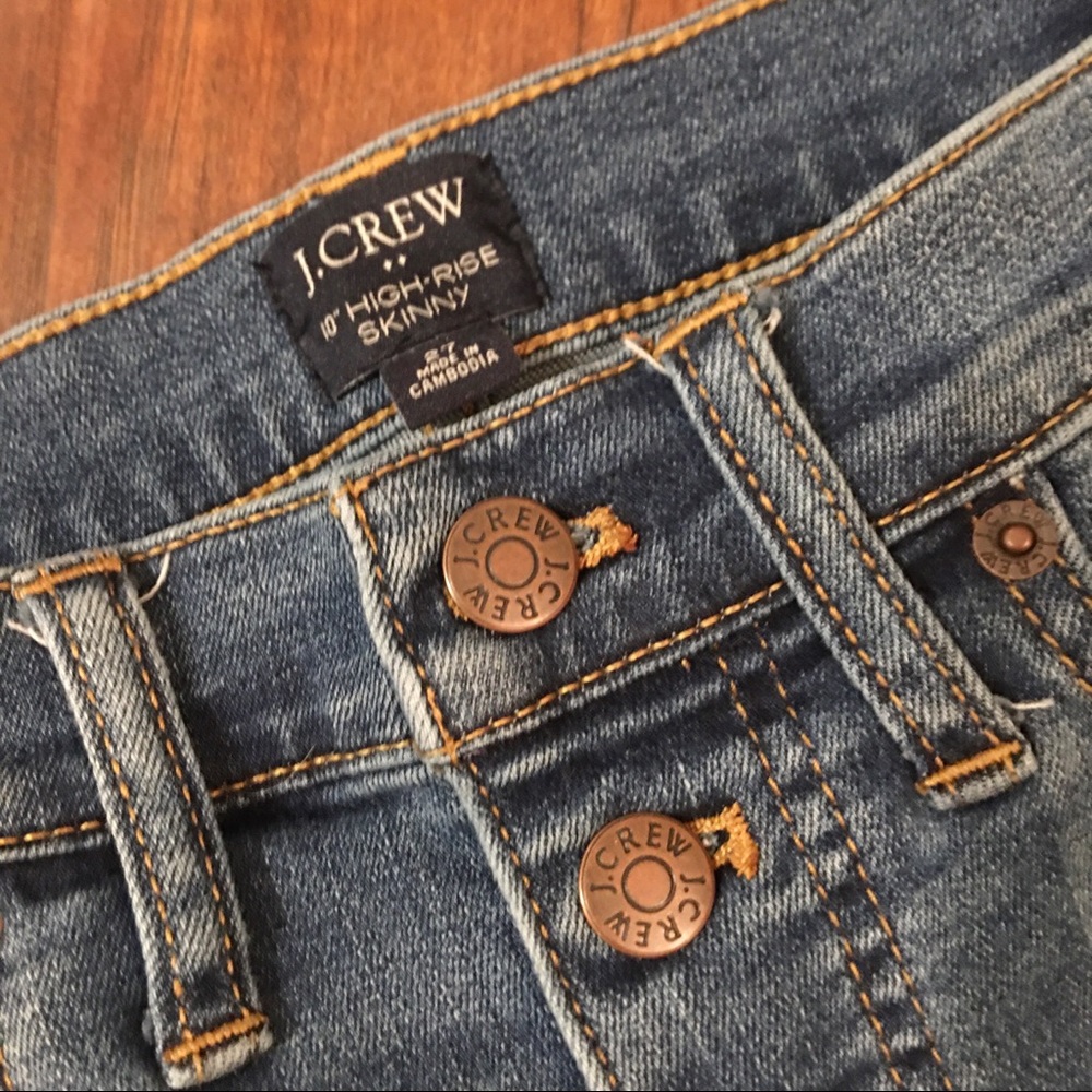 J. CREW Women’s 10” High Rise Skinny Jeans Size 27 Medium Wash - Picture 7 of 8